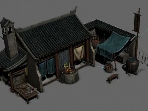 medium city - blacksmith shop 3D Model