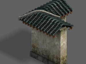medium city - wall 3D Model