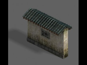 medium city - wall Modello 3D