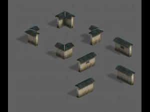 medium city - wall 3D Model