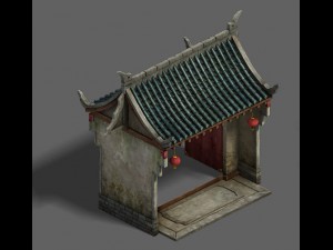 medium city - wall 02 Modèle 3D