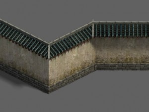 medium city - wall 02 Model 3D