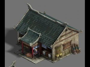 medium city - pharmacy 3D Model