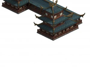 oyun modeli - &Ccedil;in antik mimarisi 3D Model