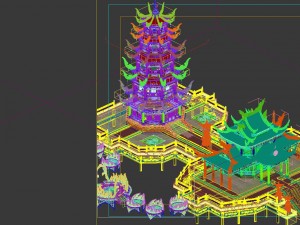 game model - chinese ancient architecture Modello 3D