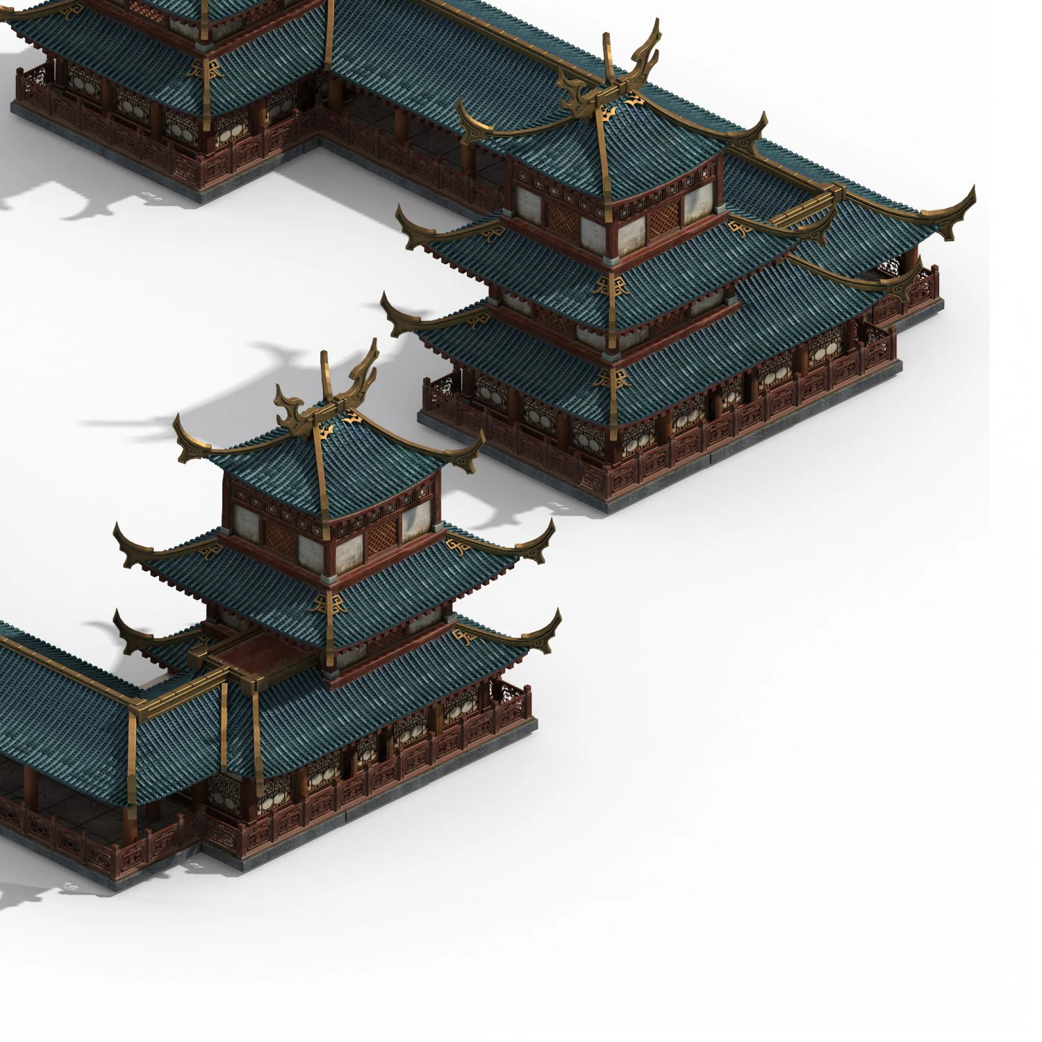 ancient chinese city - pub 01 3D Model .c4d .max .obj .3ds .fbx .stl .blend 