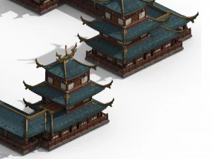 ancient chinese city - pub 01 3D Model
