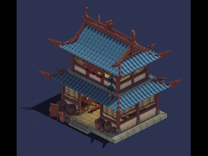ancient chinese city - pub 01 3D Model