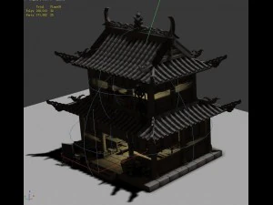 ancient chinese city - pub 01 3D Model