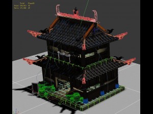 ancient chinese city - pub 01 3D Model