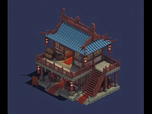 kota cina kuno - pub 02 Model 3D