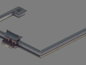 ancient china - fence 07 Modelo 3D