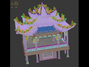 ancient chinese - cultural building - theater hous 3D Модель