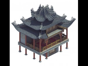 ancient chinese - cultural building - theater hous 3D Модель