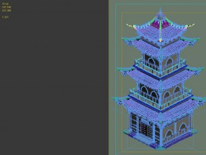 chinese ancient tower 3D Модель