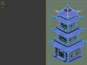 chinese ancient tower 3D Model