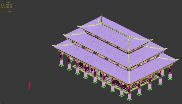 china - palace basilica 3D मॉडल .c4d .max .obj .3ds .fbx .stl .blend 
