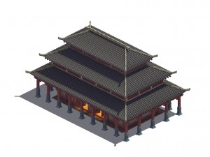 china - palace basilica 3D मॉडल