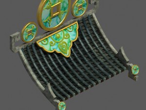 chinese architecture - coin roof Model 3D