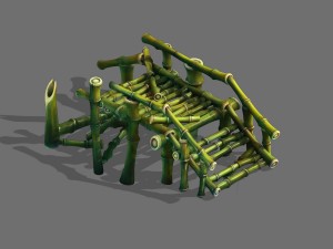 bamboo - broken bridge Modelo 3D