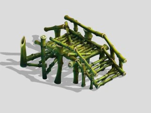 대나무 - 부러진 다리 3D 모델