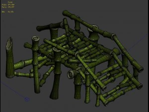 대나무 - 부러진 다리 3D 모델