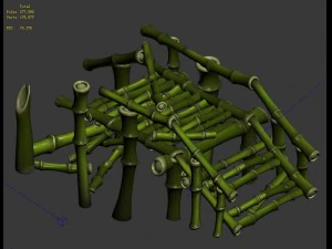 대나무 - 부러진 다리 3D 모델