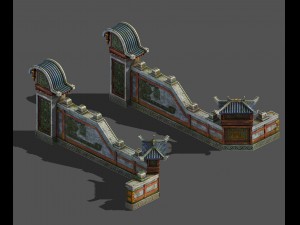 main city - city wall 3D Model