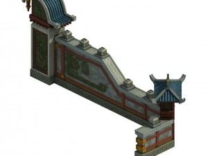 main city - city wall 3D Model