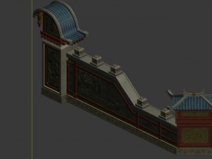 main city - city wall 3D Model