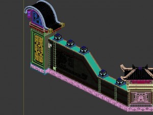 main city - city wall 3D Model