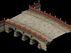 मुख्य शहर - पत्थर का पुल 3D मॉडल