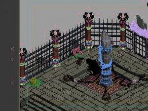 main city yamen dungeon interior 3D Модель