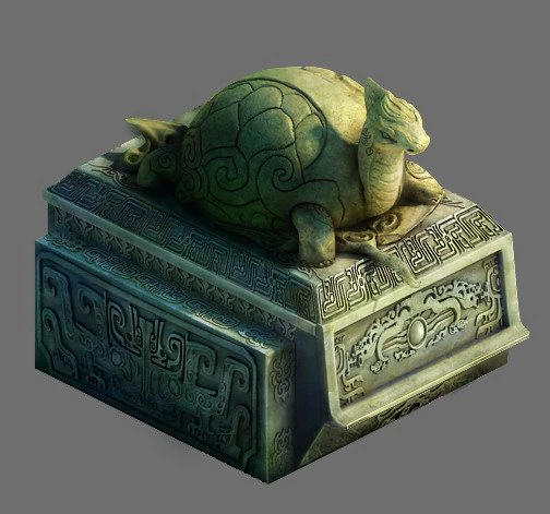 decorative stone carvings - turtle 3D Model .c4d .max .obj .3ds .fbx .stl .blend