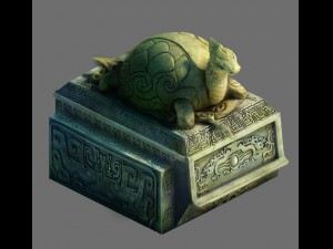 decorative stone carvings - turtle 3D Model