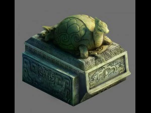 esculturas decorativas em pedra - tartaruga Modelo 3D