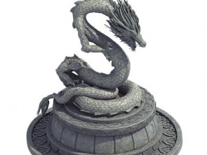 decorative stone - dragon 09 3D Model
