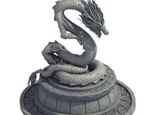 pierre d&eacute;corative - dragon 09 Modèle 3D
