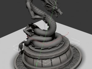 decorative stone - dragon 09 3D Model