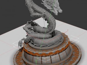 decorative stone - dragon 09 3D Model