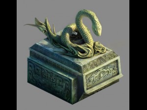 decorative stone - snake 3D 模型