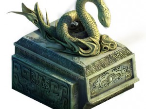 decorative stone - snake Model 3D