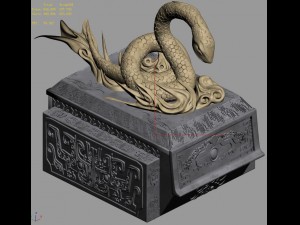 decorative stone - snake Model 3D