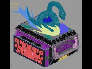 decorative stone - snake Model 3D