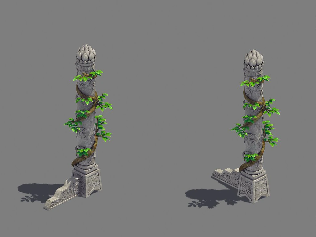 decorative columns - long column 03 3D Model .c4d .max .obj .3ds .fbx .stl .blend 