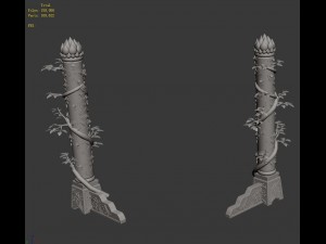 decorative columns - long column 03 Modèle 3D