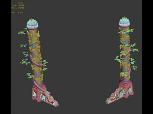 decorative columns - long column 03 3D Model