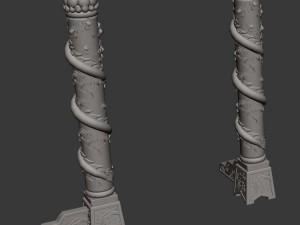 decorative columns - long column 03 Modèle 3D