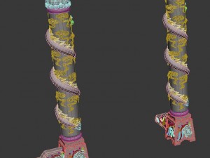 decorative columns - long column 03 Modèle 3D