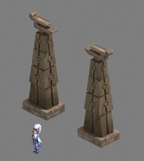 religion - decorative pillars 3D Model .c4d .max .obj .3ds .fbx .stl .blend 